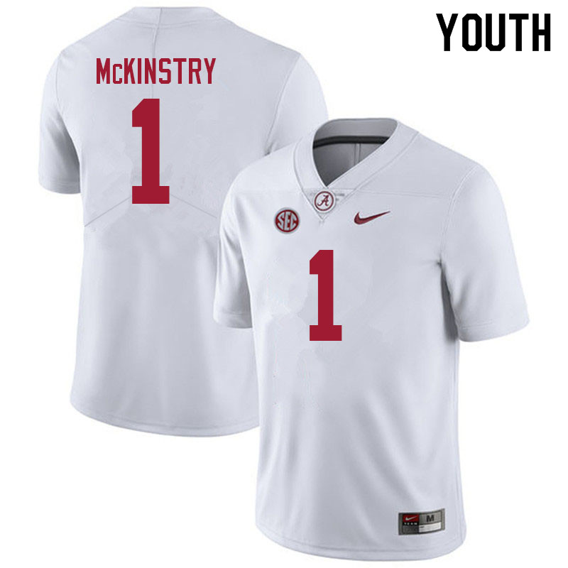 Youth #1 Kool-Aid McKinstry Alabama White Tide College Football Jerseys Sale-White